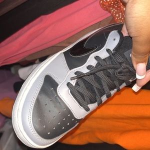 Nike , size 5 Y , black & Grey , Like New , hardly worn , too tight .